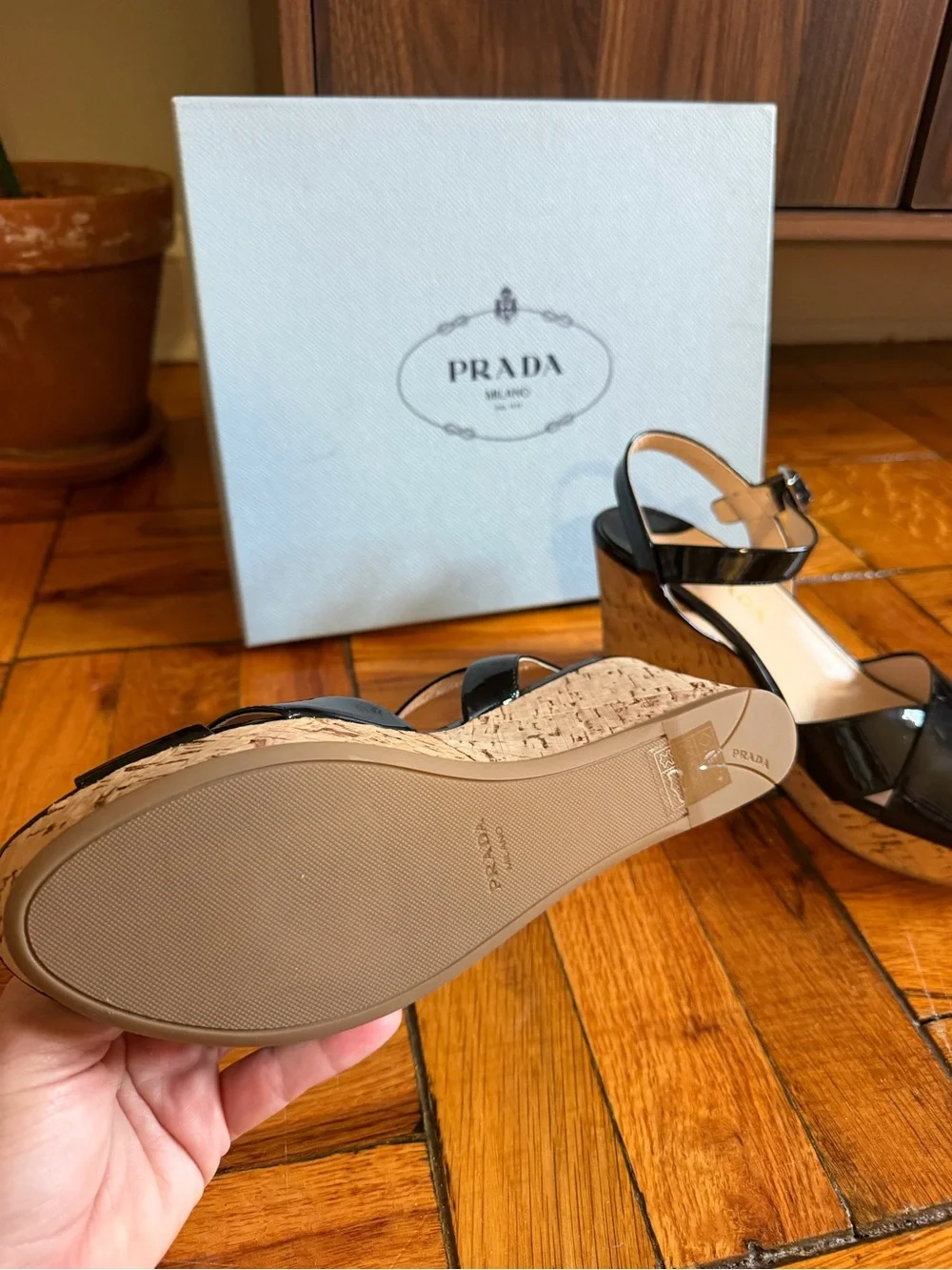 Prada shiny black